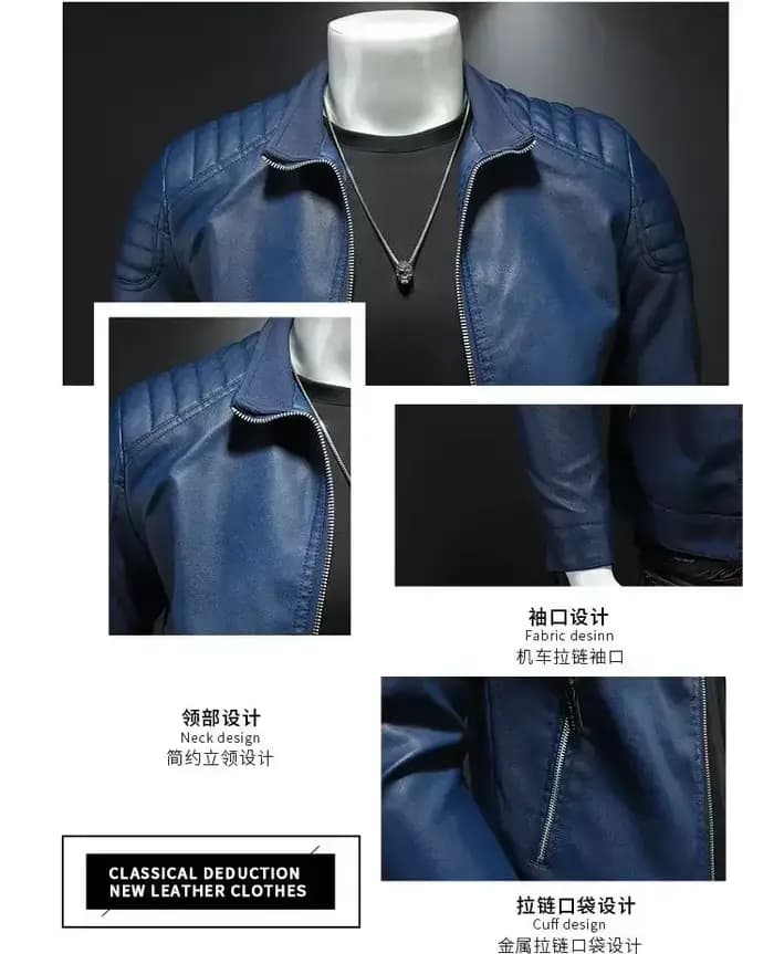 Hommes veste en cuir PU moto Streetwear Baseball extérieur Bomber manteau décontracté