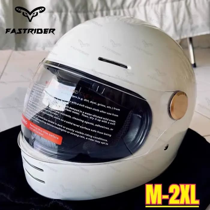 Casque de moto ORZ, casque intégral rétro pour moto