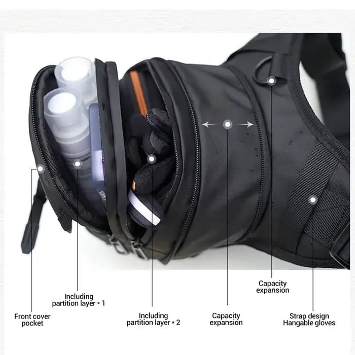 DUHAN Moto goutte jambe sac hanche Fanny Pack multi-fonction