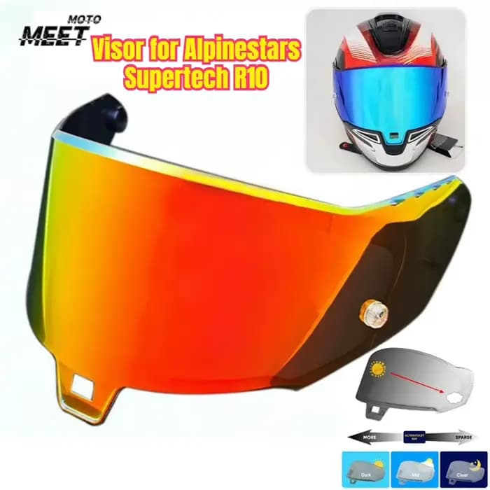 Visière de casque R10 pour casque de moto Alpinestars Supertech R10