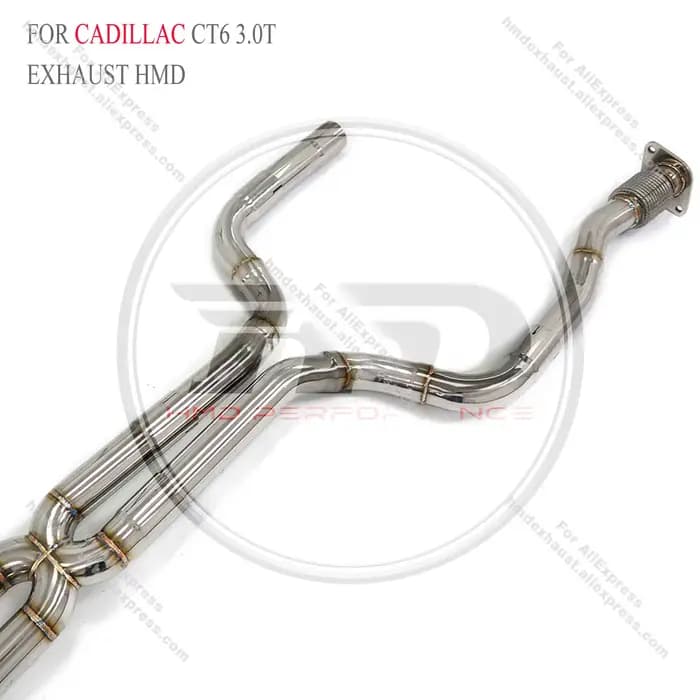 HMD système d'échappement en acier inoxydable Performance Catback échappement complet pour Cadillac CT6 3.0T 2016 + avec valve voiture