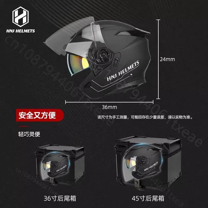 Demi-Casque de Moto Électrique pour Homme