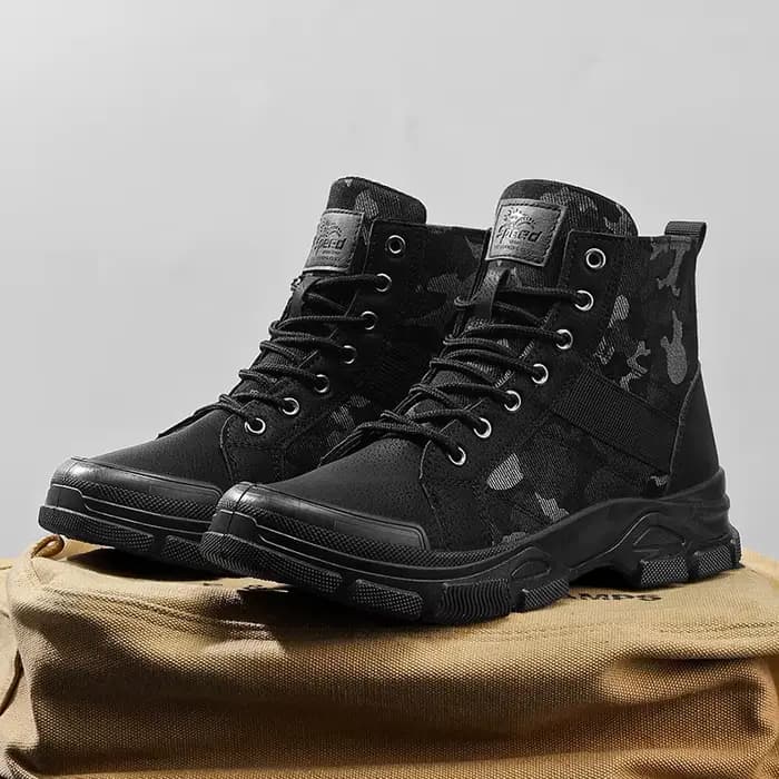 Bottes de combat montantes camouflage pour hommes