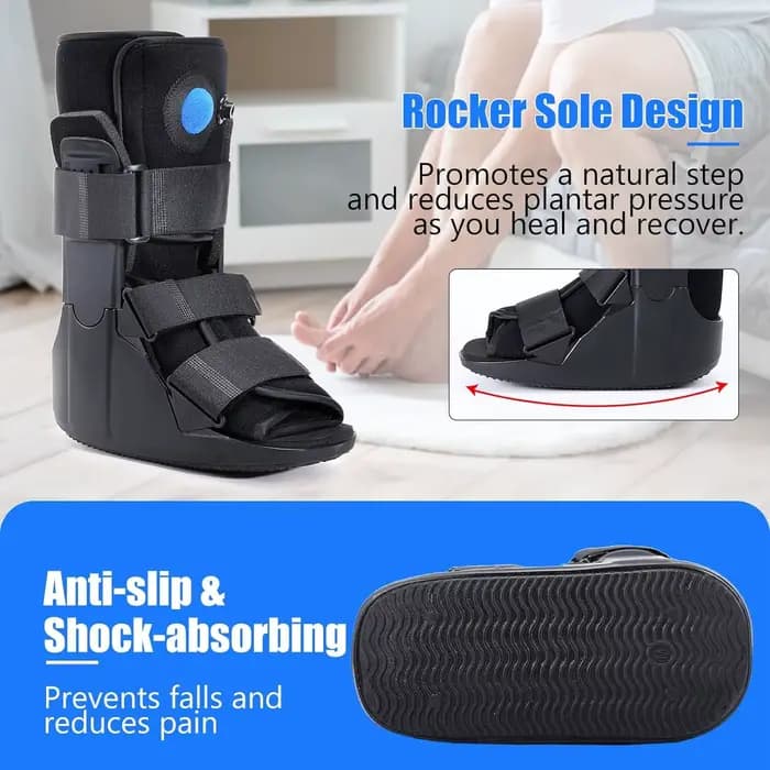 Botte de marche gonflable Air Walking Boot, protection intégrale, accélération de la récupération, légère, antidérapante, pour entorse de la cheville.