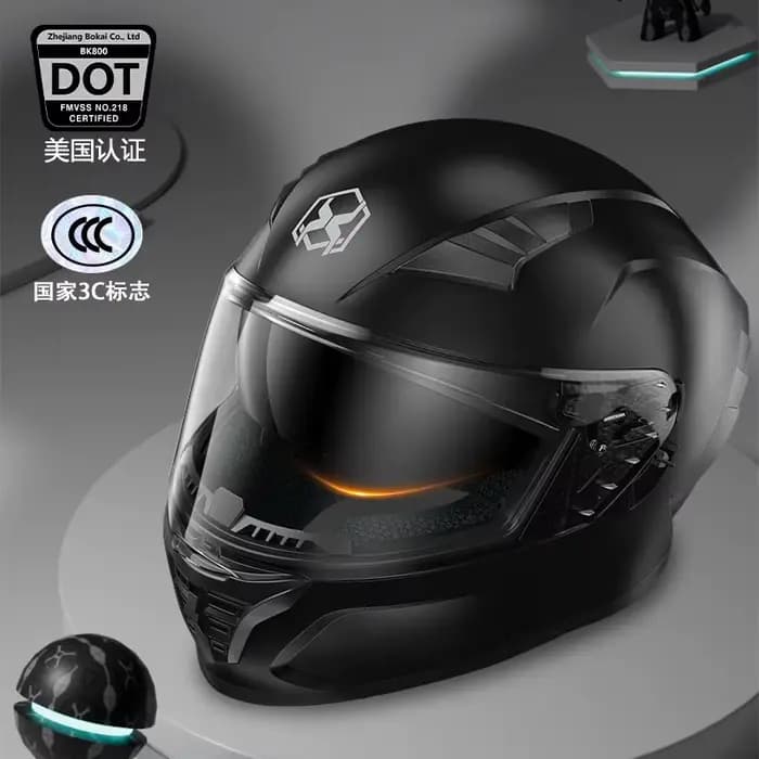 Casque de moto intégral à double visière