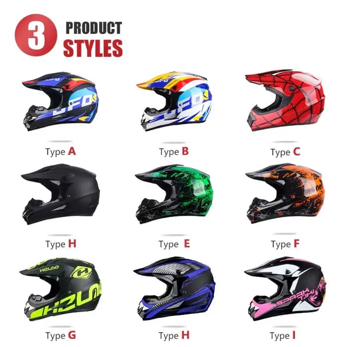 Casque de moto tout-terrain pour hommes et femmes adultes