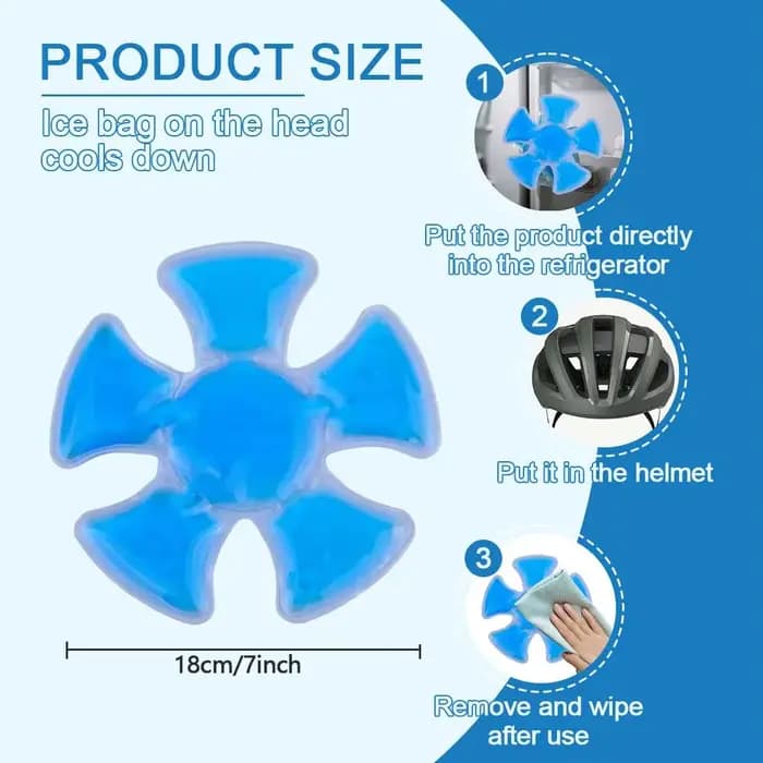 Compresse froide en gel pour casques de protection
