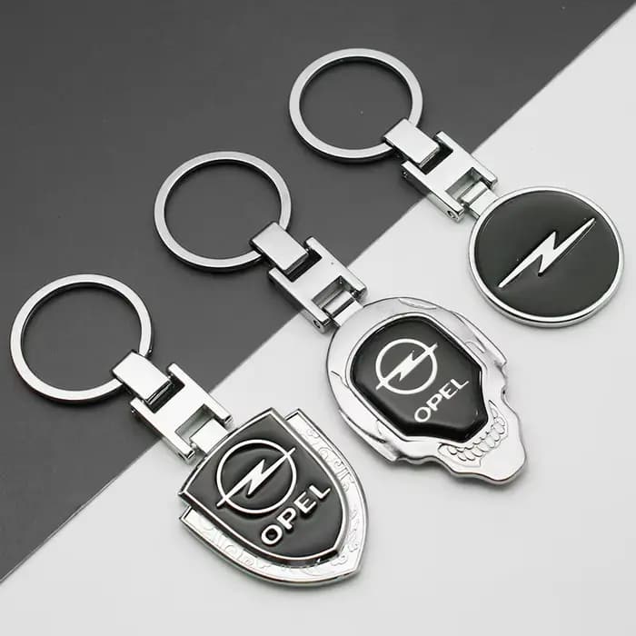 Porte-clés de voiture en métal/cuir, emblème pour Opel Astra Grandland Corsa Mokka Frontera Insignia Zafira, accessoires