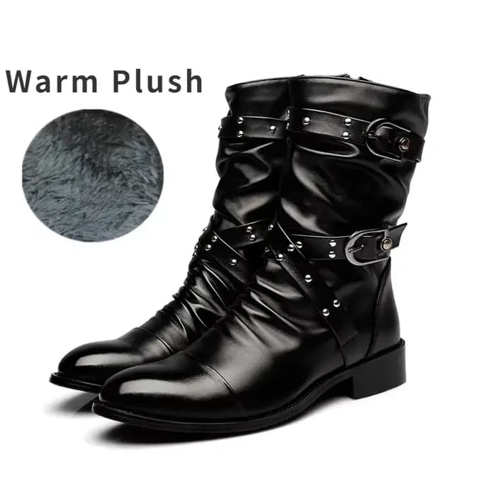 Bottes de motard de styliste pour hommes