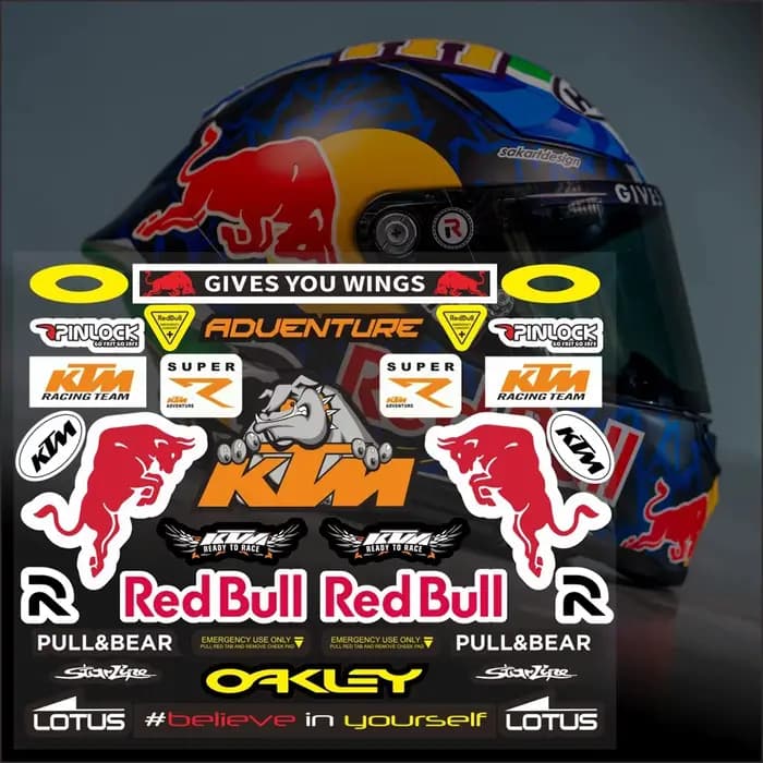 Autocollants pour casque KTM