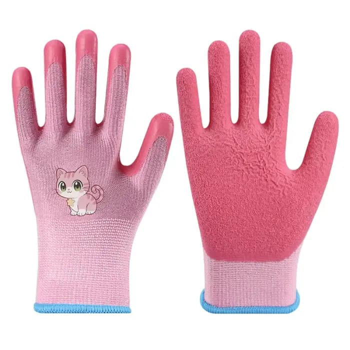 Gants de protection pour enfants DIY, durables, imperméables, antidérapants, pour le jardin, les travaux, les enfants, en latex, résistants aux perforations, pour la cuisine