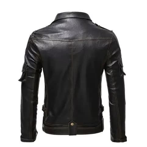 Veste d'équitation de moto en cuir anti-chute pour hommes