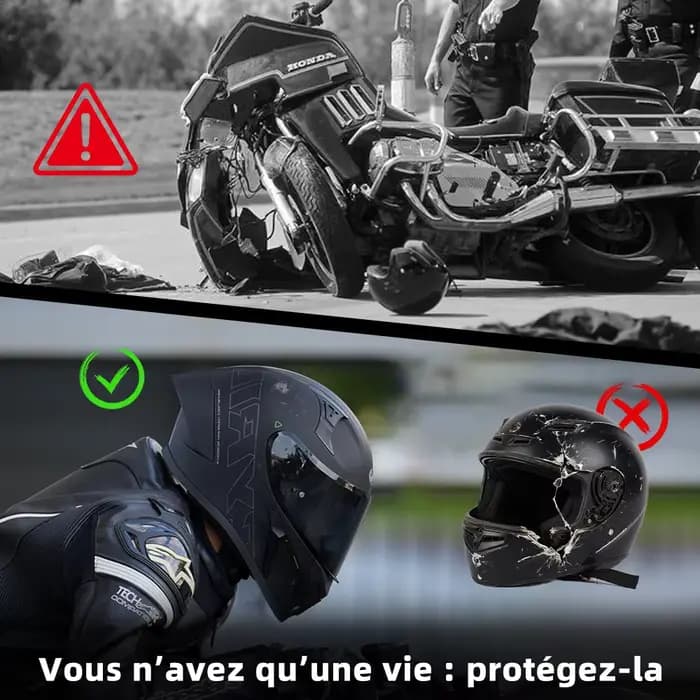 Casque de moto certifié ECE 22.06