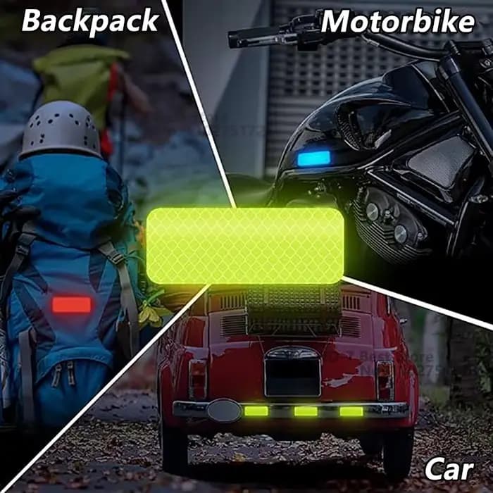 Bande autocollante réfléchissante d'avertissement de sécurité pour casque