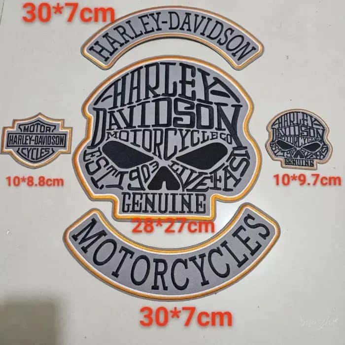 Patch brodé en tissu avec logo de moto