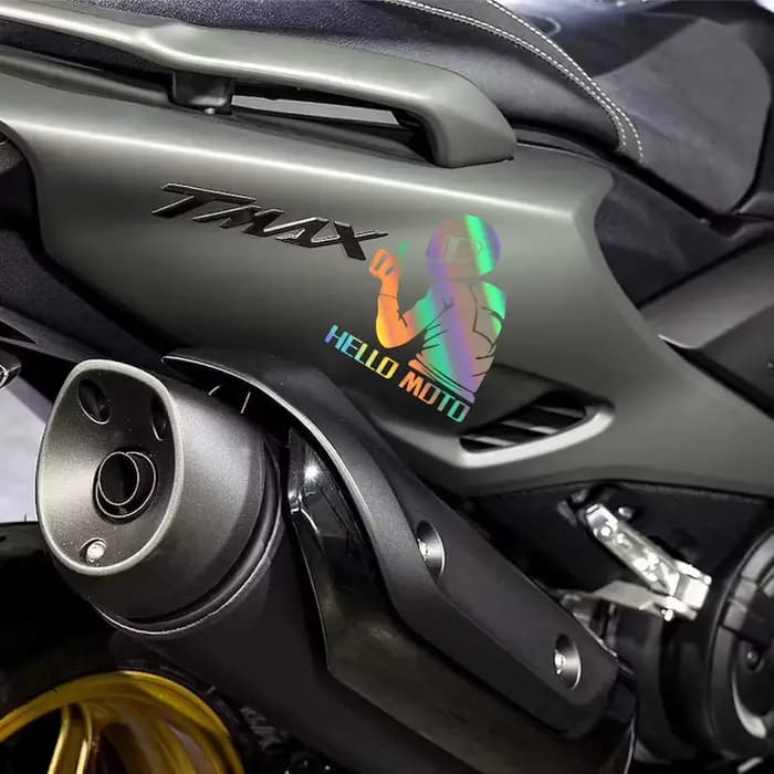 Autocollant de Moto Hello Moto réfléchissant