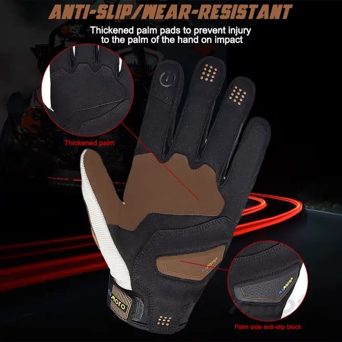 Gants de moto à écran tactile pour hommes et femmes
