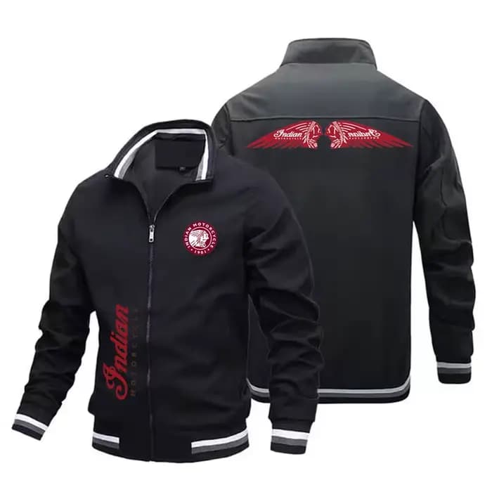 Veste de moto indienne pour hommes printemps et été loisirs de plein air mode manteau de sport ultra-mince fermeture éclair vêtements de protection solaire