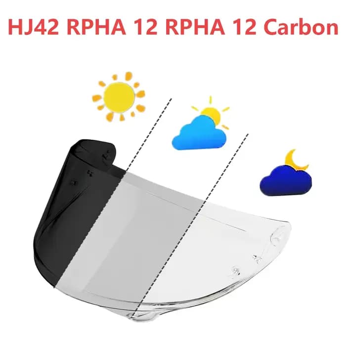 Visière de casque de moto RPHA 12 pour HJC HJ-42 RPHA 12 Carbon HJ42