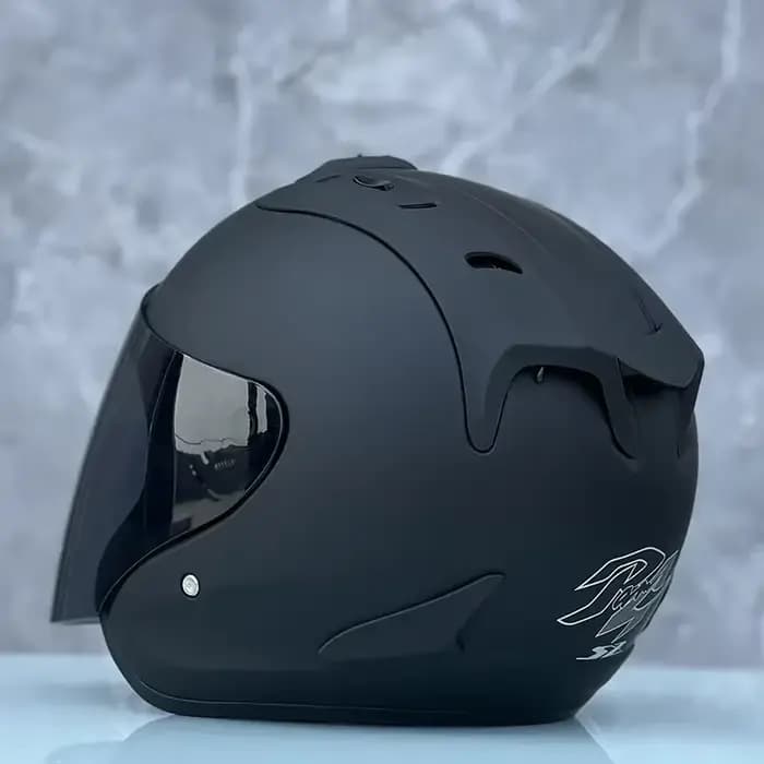 3/4 casque ouvert Ram4 noir mat