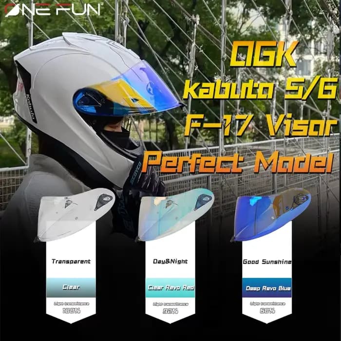 Visière photochromique pour casque de moto OGK Kabuto Aeroblade 5/6 F-17