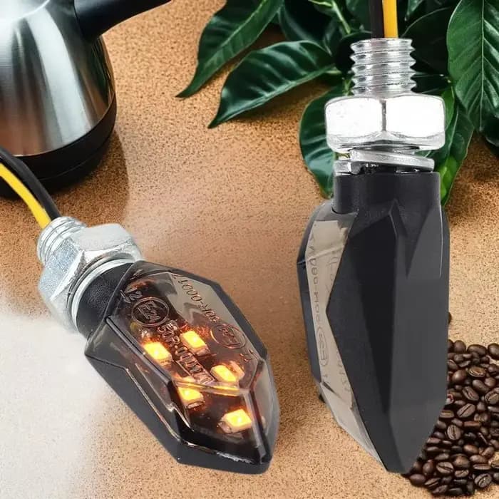 Indicateur LED ambre : super lumineux, pour motos, mini clignotant universel