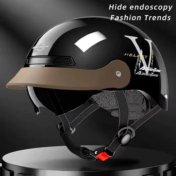 Casque de moto rétro été respirant Jet électrique Scooter demi-casques hommes femmes