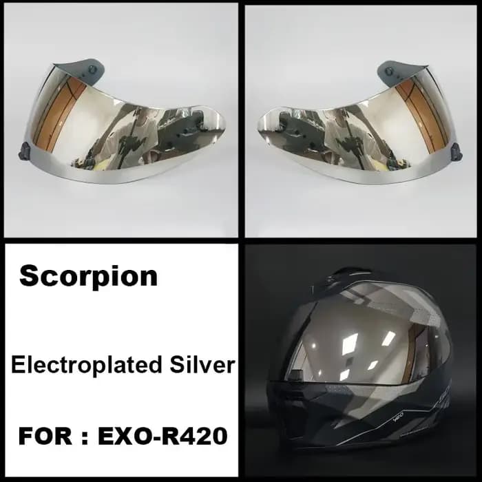 Casse-têtes ete SCORPION EXO-R420 Casque Visière Bouclier Lentille Moto Accessoires