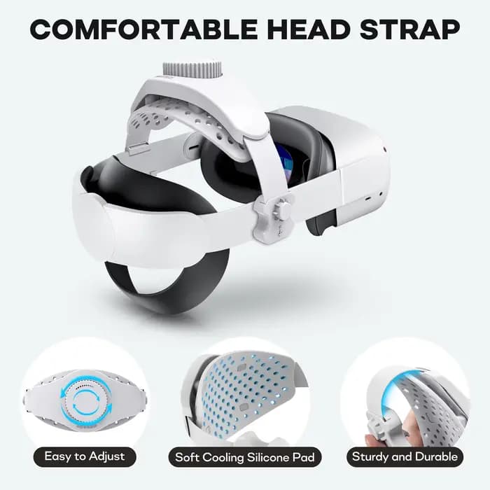 Sangle de tête réglable pour Meta Quest Pro/PSVR2, réduit la pression sur la tête, confort amélioré, accessoires VR pour Meta Quest 3S/3/2