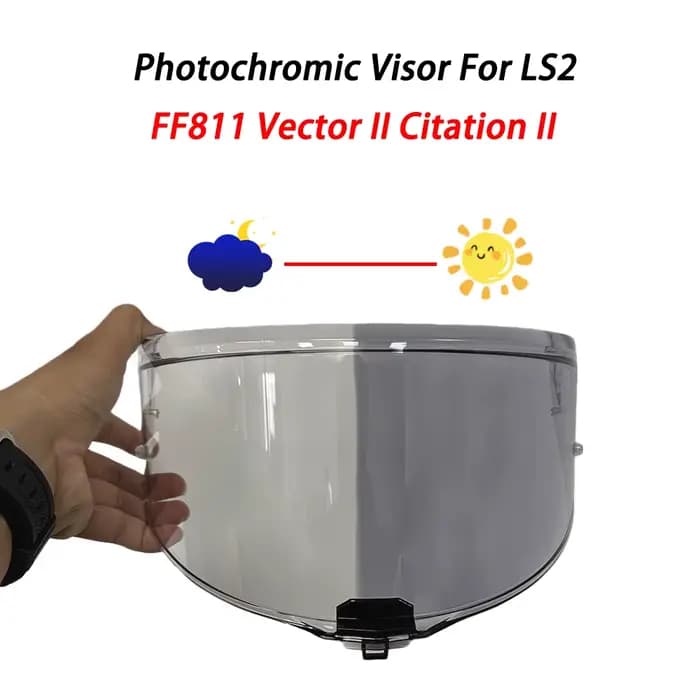 Visière de casque photochromique pour LS2 FF811 Vector II Citation II