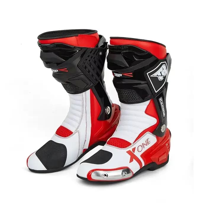 Tiger-Bottes de moto X-one en cuir microcarence pour hommes