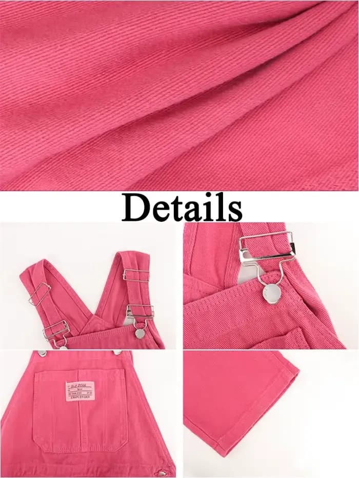 Pink Jumpsuits Women Loose Y2k Young Simple High Street Summer Leisure Vintage Washed Denim Popular Trousers Harajuku Hip Hop