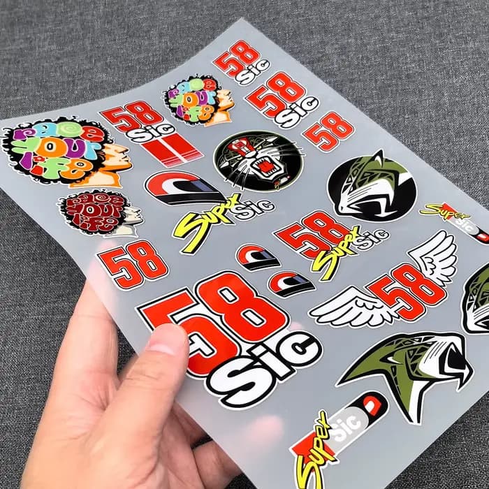 Ensemble d'autocollants M-Marco Simoncelli 58 Super Sic