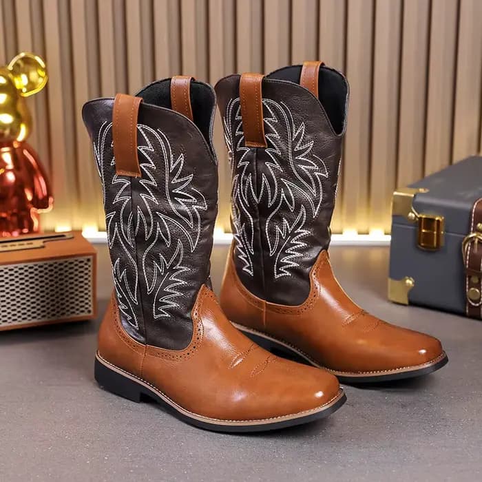 Bottes en cuir montantes pour hommes