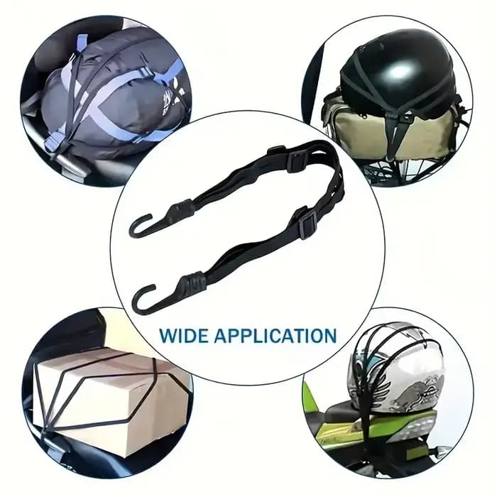 1 pièce - Sacoche élastique pour moto avec crochet de sécurité - Polyvalente pour le transport de casque et équipement en maille - Durable et élégante pour les trajets quotidiens