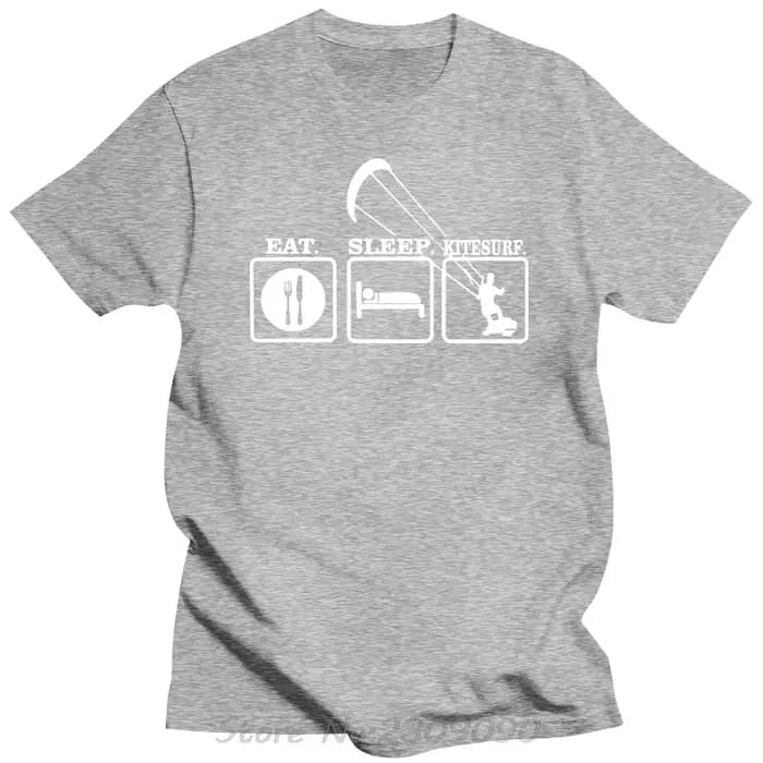Manger dormir KITESURF T-SHIRT kitesurf embarquement surfinger Cool t-shirts coton T-SHIRT hommes Streetwear surdimensionné T-SHIRT
