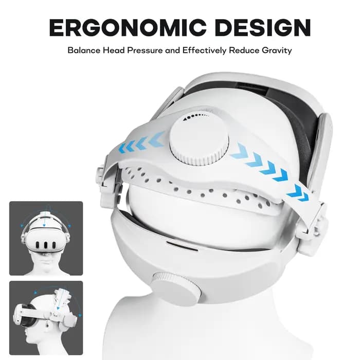 Sangle de tête réglable pour Meta Quest Pro/PSVR2, réduit la pression sur la tête, confort amélioré, accessoires VR pour Meta Quest 3S/3/2