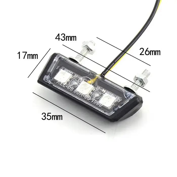 Lumière LED pour plaque d'immatriculation de moto