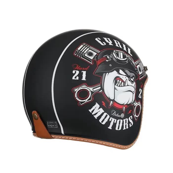 Casque de moto à visage ouvert pour adultes