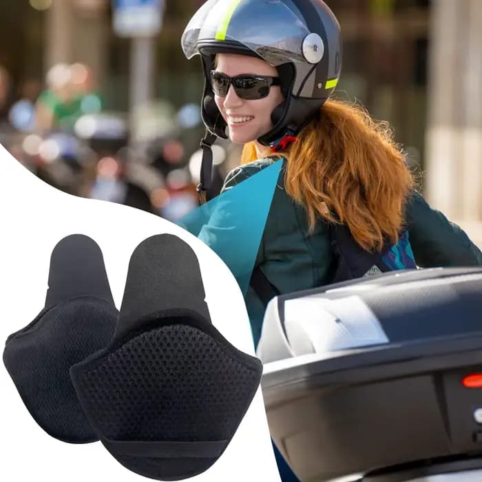 1 paire de cache-oreilles pour casque de moto
