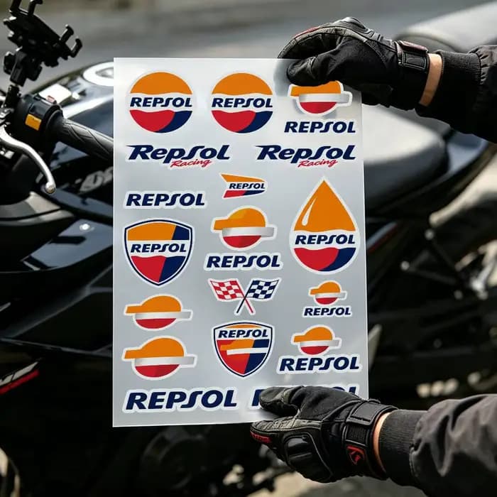Bande réfléchissante REPSOL pour casque