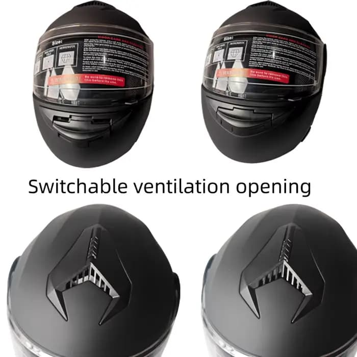 Casque de moto rabattable avec visière solaire intérieure amovible pour hommes