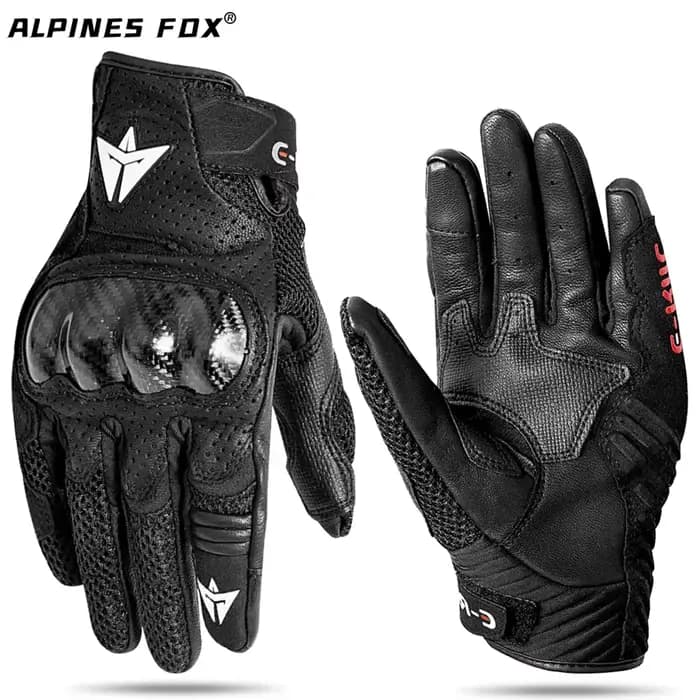 Gants de moto d'été en cuir respirant pour Motocross