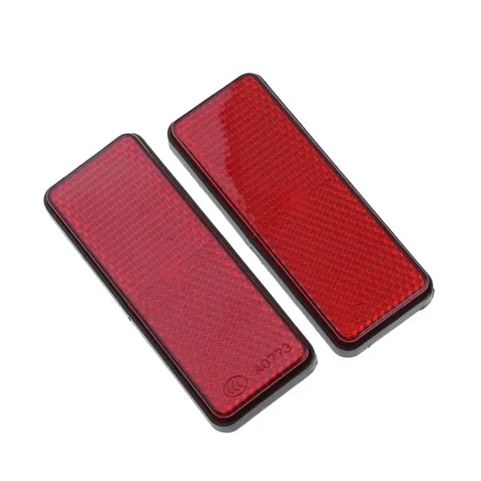 Réflecteur de coulée rectangulaire rouge pour moto