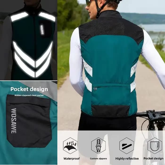 Gilet de moto Airbag coupe-vent d'été couleur unie BL208 en polyester pour cycliste et motard Berserk