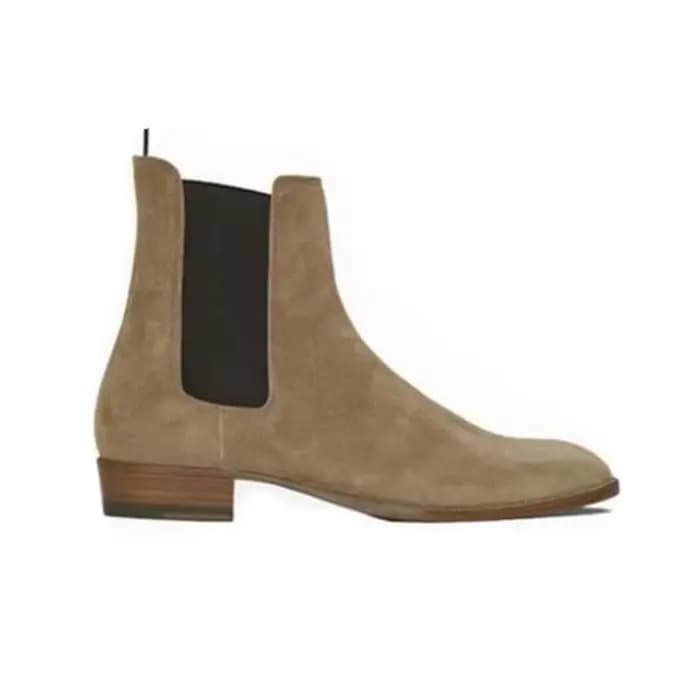 Nouveauté bottes en cuir Nubuck hommes haut tendance rétro Punk