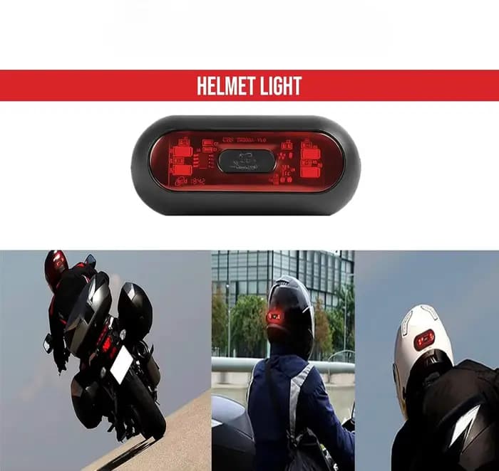 Lumière LED pour casque de vélo et moto