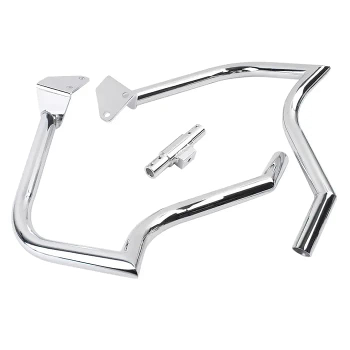 Barre de protection moteur chromée/noire pour Harley Dyna Fat Bob Low Rider Street Bob Wide Glide 2006-2017