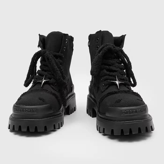 Bottes hautes à semelles épaisses pour hommes