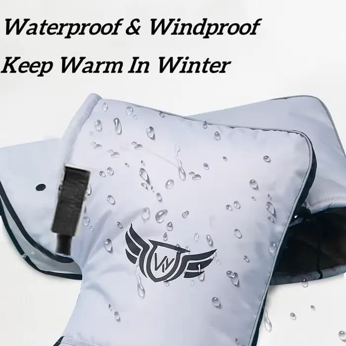 1 paire de gants de guidon coupe-vent hiver extérieur garder au chaud